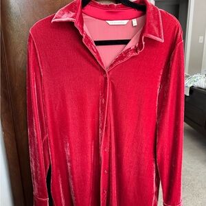 Soft Surroundings Velvet Blouse